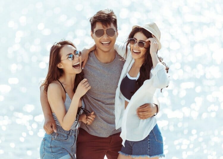 man with his wife and girlfriend